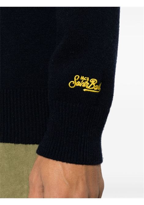 Maglione blu navy in lana e cashmere Merry Christmas MC2 | HERON-MERRY HOMER61